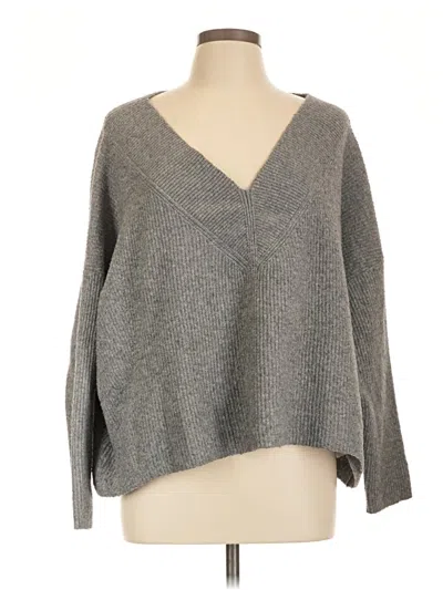 Pre-owned Express Pullover Sweater In Gray