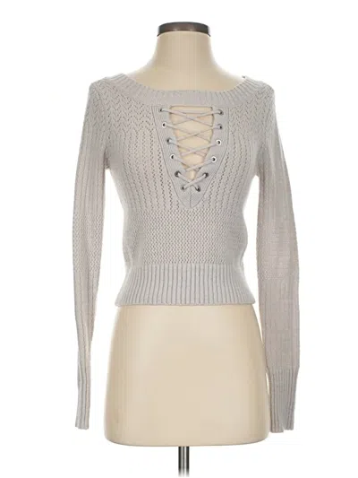 Pre-owned Express Pullover Sweater In Gray