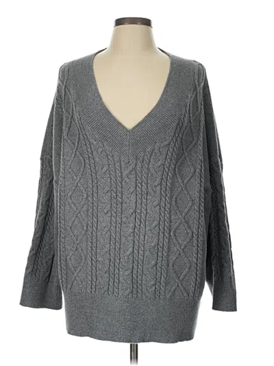 Pre-owned Express Pullover Sweater In Gray
