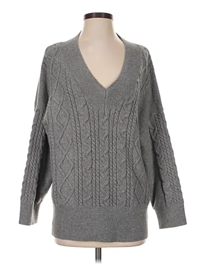Pre-owned Express Pullover Sweater In Gray