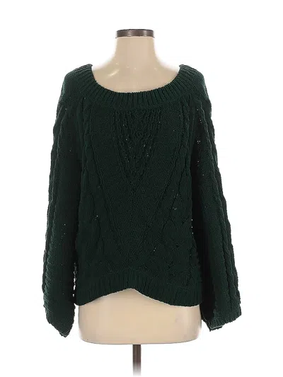 Pre-owned Express Pullover Sweater In Green