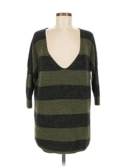 Pre-owned Express Pullover Sweater In Green