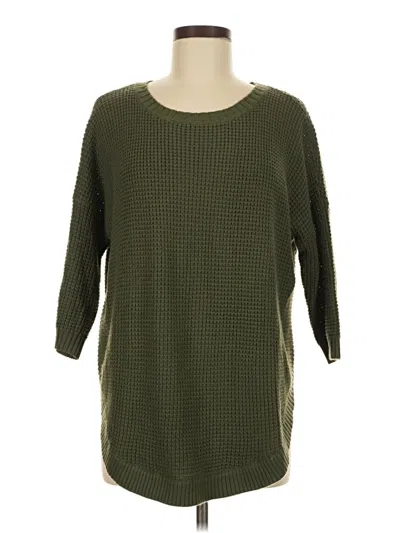 Pre-owned Express Pullover Sweater In Green