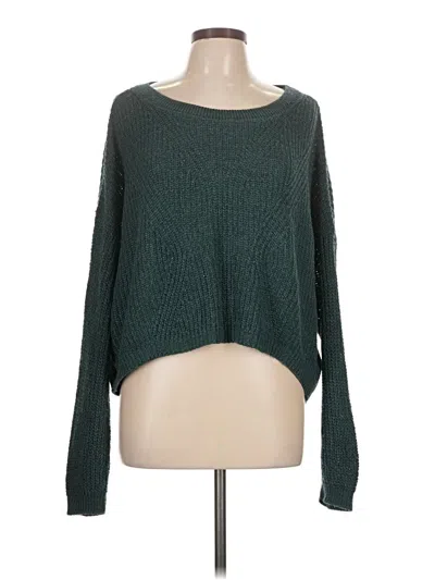 Pre-owned Express Pullover Sweater In Green