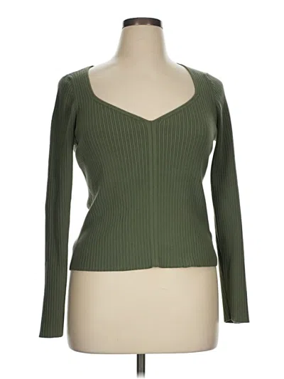Pre-owned Express Pullover Sweater In Green