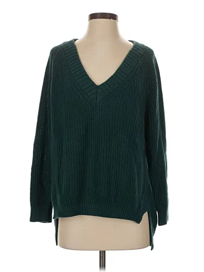 Pre-owned Express Pullover Sweater In Green