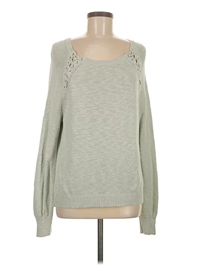 Pre-owned Express Pullover Sweater In Green