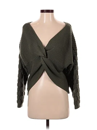 Pre-owned Express Pullover Sweater In Green