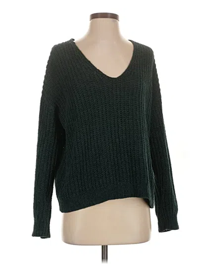 Pre-owned Express Pullover Sweater In Green