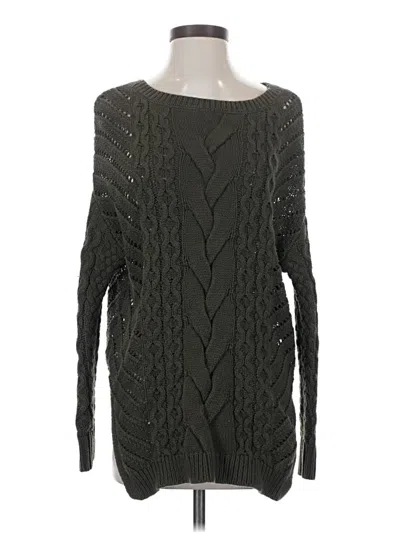 Pre-owned Express Pullover Sweater In Green