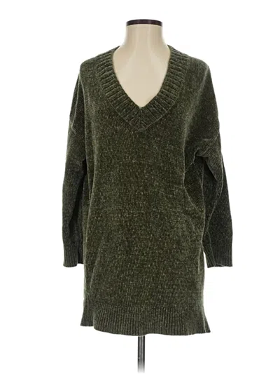 Pre-owned Express Pullover Sweater In Green