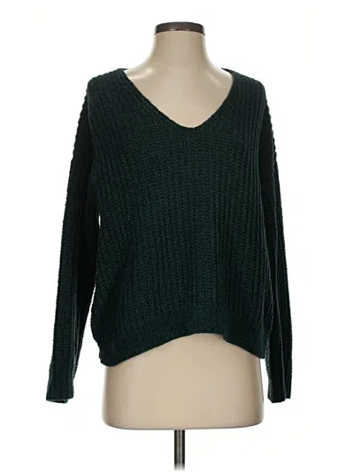 Pre-owned Express Pullover Sweater In Green