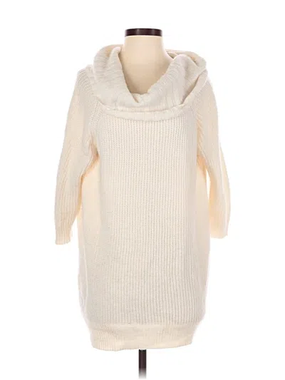 Pre-owned Express Pullover Sweater In Ivory