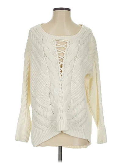 Pre-owned Express Pullover Sweater In Ivory