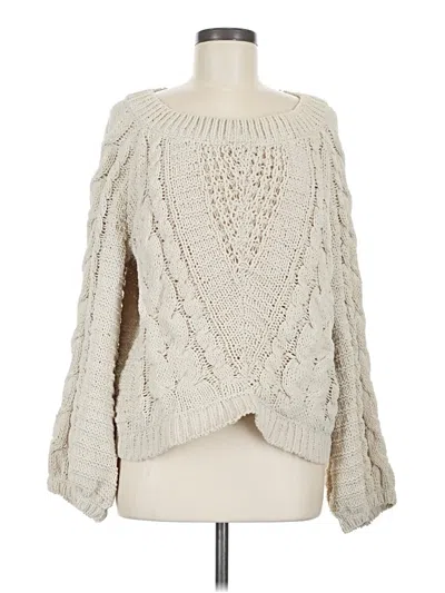 Pre-owned Express Pullover Sweater In Ivory