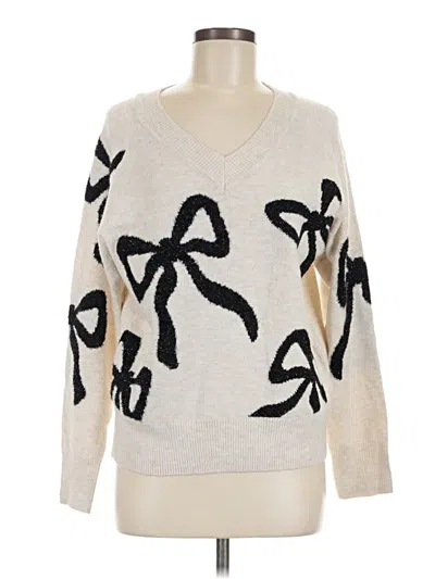 Pre-owned Express Pullover Sweater In Ivory
