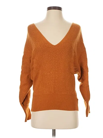Pre-owned Express Pullover Sweater In Orange