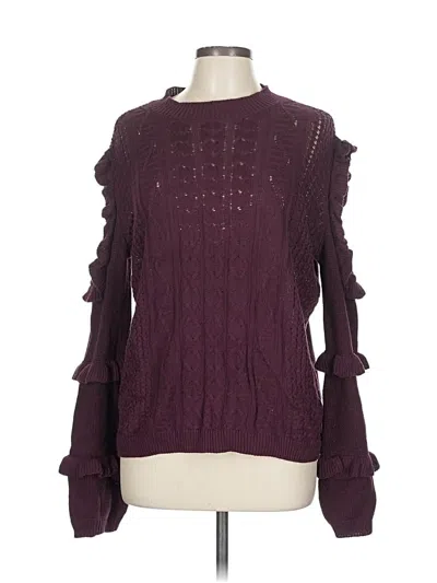 Pre-owned Express Pullover Sweater In Purple