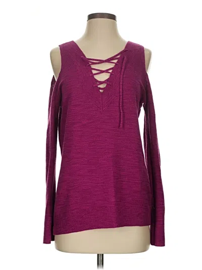 Pre-owned Express Pullover Sweater In Purple