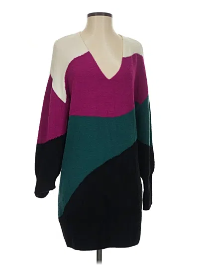 Pre-owned Express Pullover Sweater In Purple