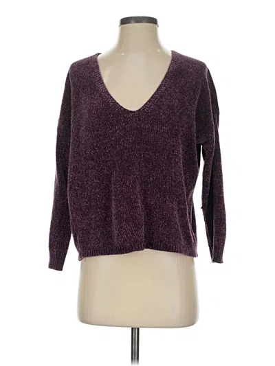 Pre-owned Express Pullover Sweater In Purple