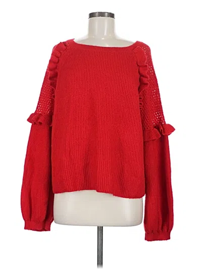 Pre-owned Express Pullover Sweater In Red