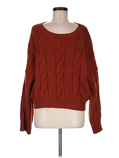 Pre-owned Express Pullover Sweater In Red