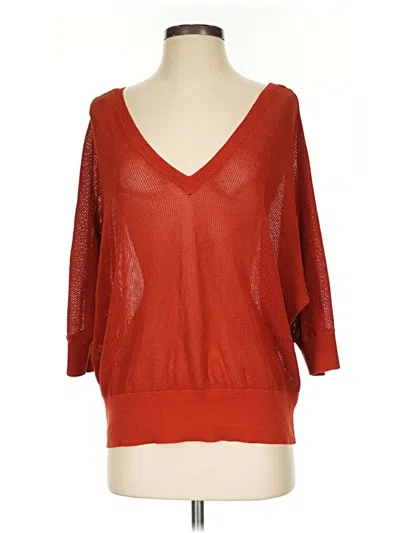 Pre-owned Express Pullover Sweater In Red
