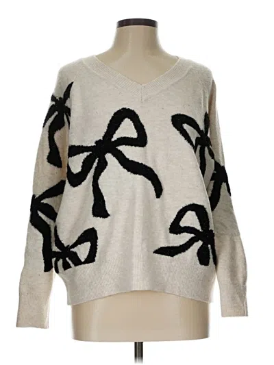 Pre-owned Express Pullover Sweater In Silver