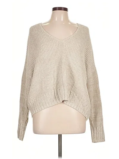 Pre-owned Express Pullover Sweater In Tan