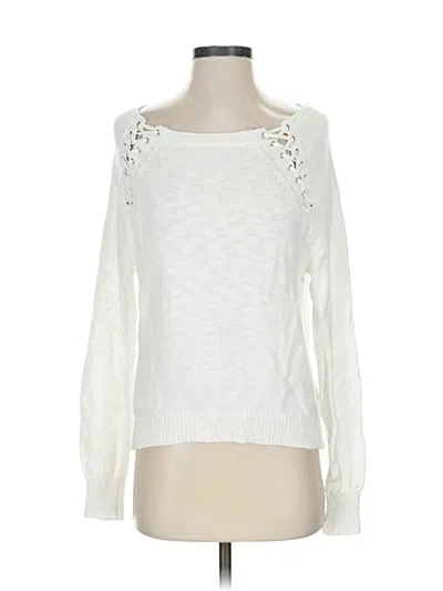 Pre-owned Express Pullover Sweater In White