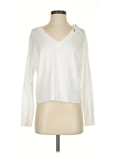 Pre-owned Express Pullover Sweater In White