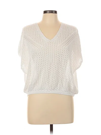 Pre-owned Express Pullover Sweater In White