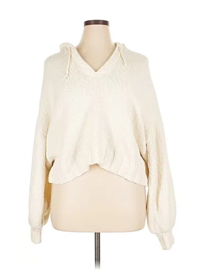 Pre-owned Express Pullover Sweater In White