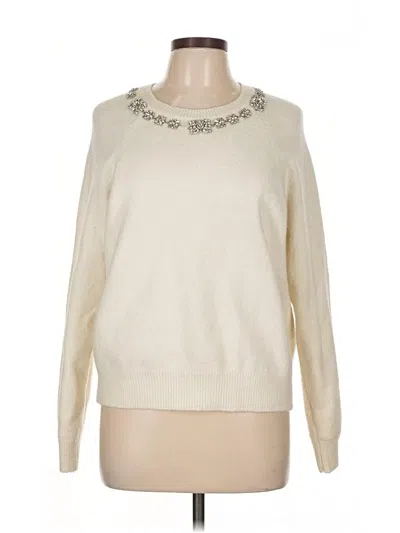 Pre-owned Express Pullover Sweater In White