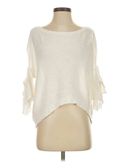 Pre-owned Express Pullover Sweater In White