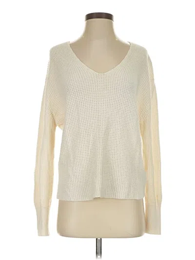 Pre-owned Express Pullover Sweater In White