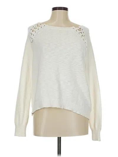 Pre-owned Express Pullover Sweater In White