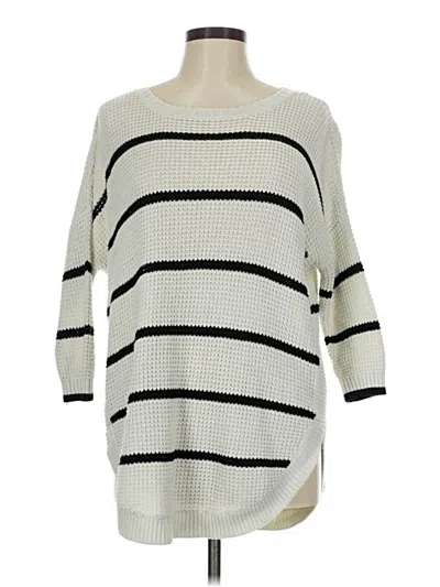 Pre-owned Express Pullover Sweater In White