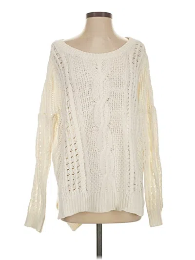 Pre-owned Express Pullover Sweater In White