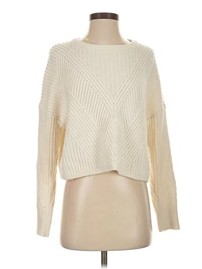 Pre-owned Express Pullover Sweater In White
