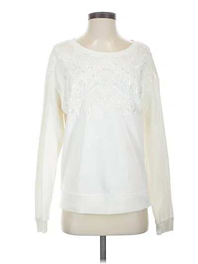 Pre-owned Express Pullover Sweater In White