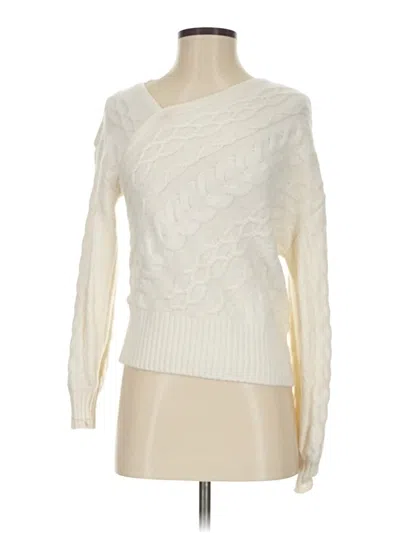 Pre-owned Express Pullover Sweater In White