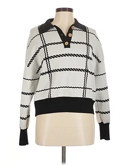 Pre-owned Express Pullover Sweater In White