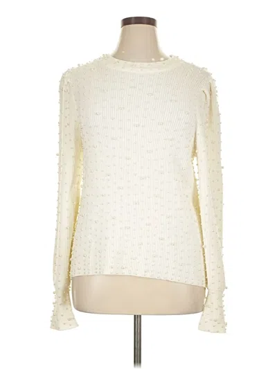Pre-owned Express Pullover Sweater In White