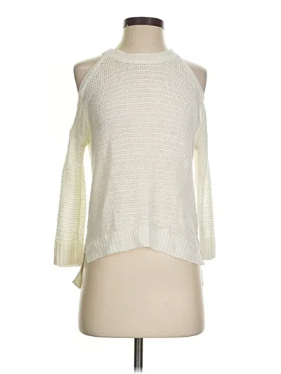 Pre-owned Express Pullover Sweater In White