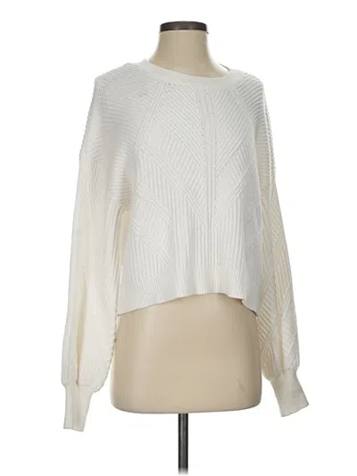 Pre-owned Express Pullover Sweater In White