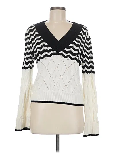 Pre-owned Express Pullover Sweater In White