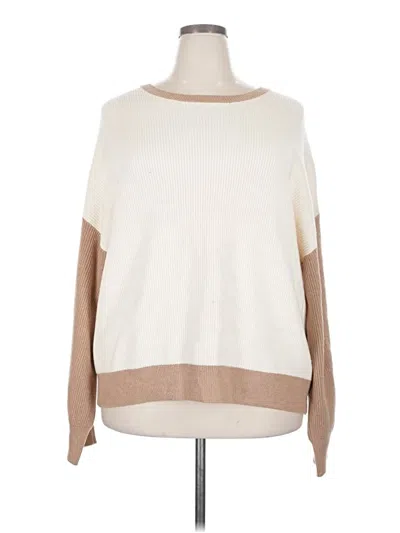 Pre-owned Express Pullover Sweater In White