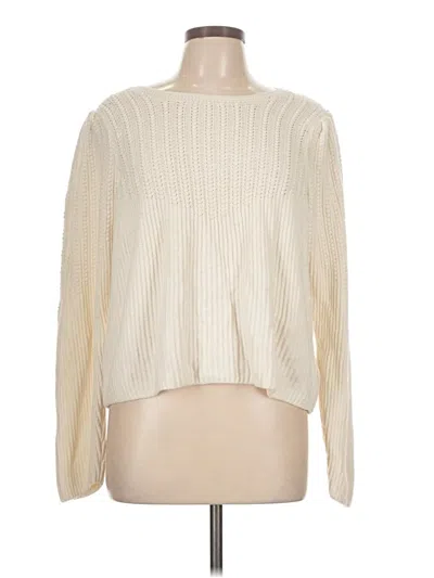 Pre-owned Express Pullover Sweater In White